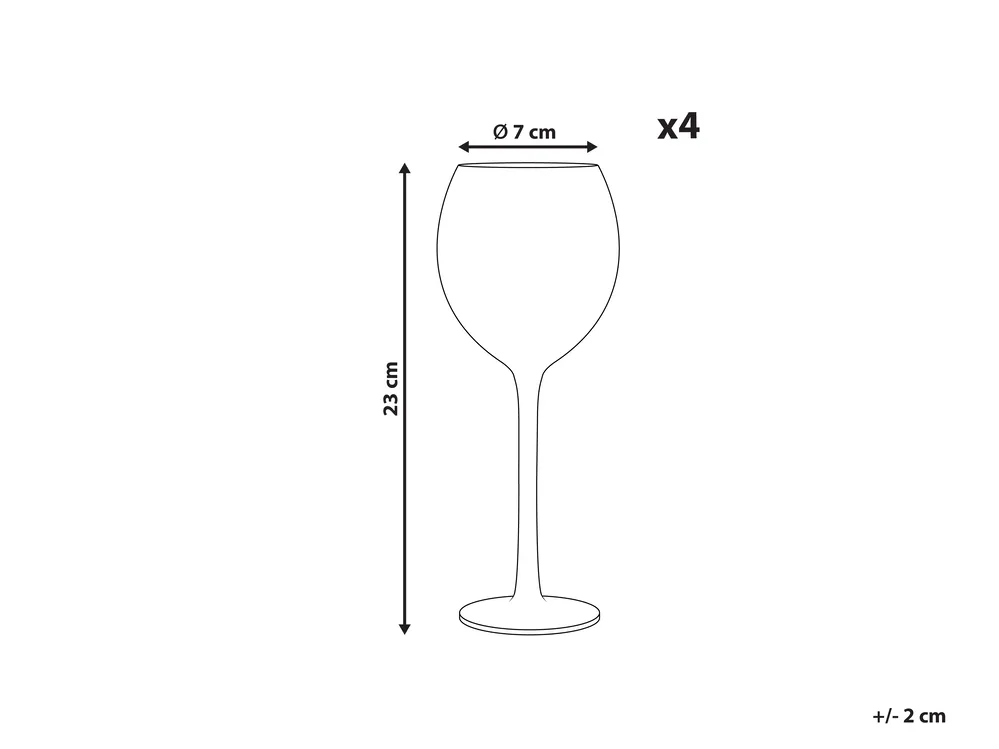 Viinilasisetti 4 kpl DIOPSIDE 360 ml Vaaleanpunainen_912632