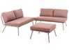 Garden Corner Sofa with Table 4 Seater CACCAMO Brown