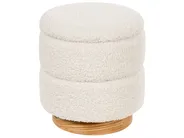 Förvaringpuff OGDEN Bouclé Vit_1085293