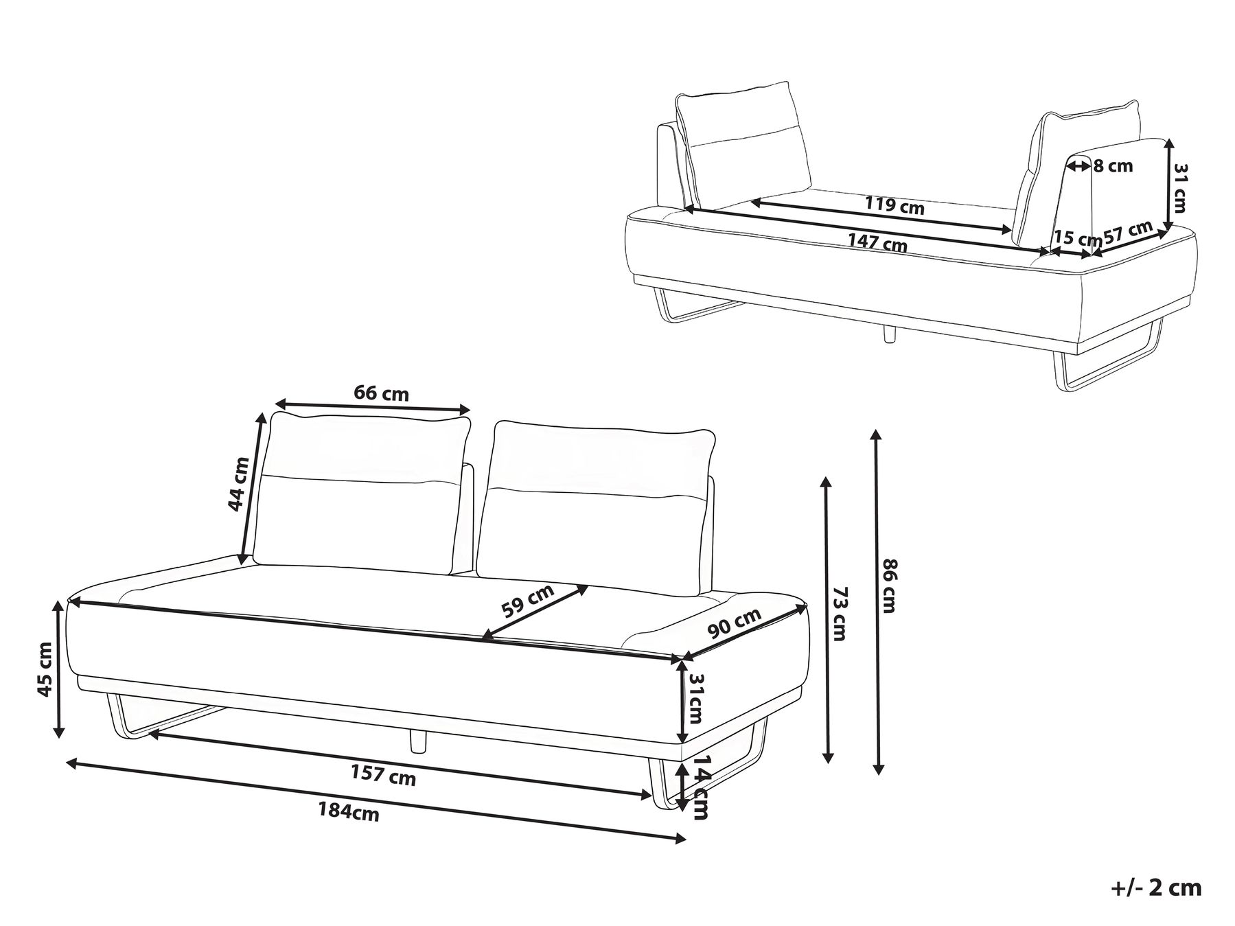 Soffa 3-sits FAXEN Svart_1025183
