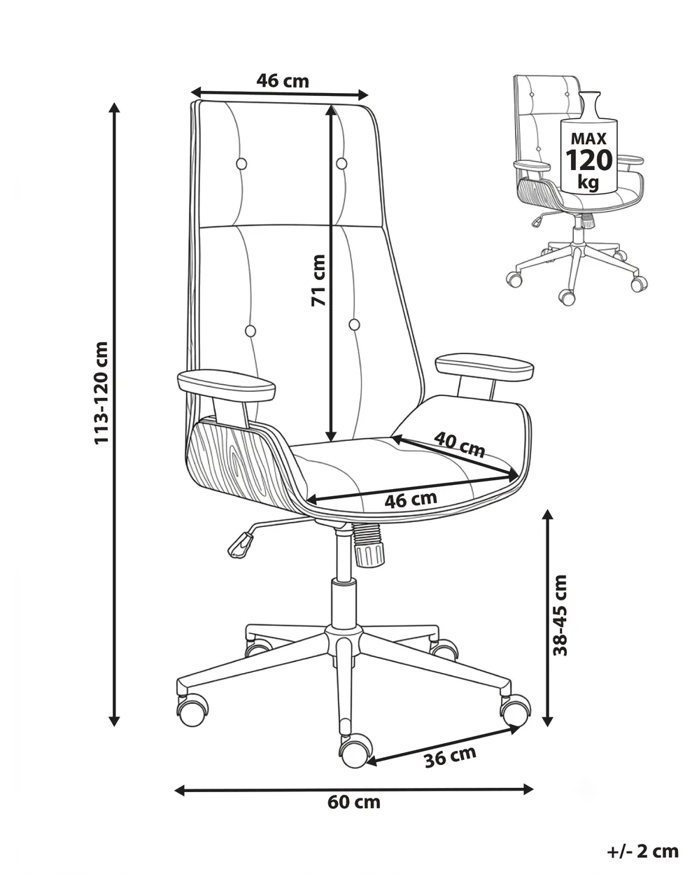 Office Chair PLIORA Faux Leather Black_1081203