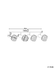 4 Light Spotlight CHENAB Adjustable Metal Copper_799865