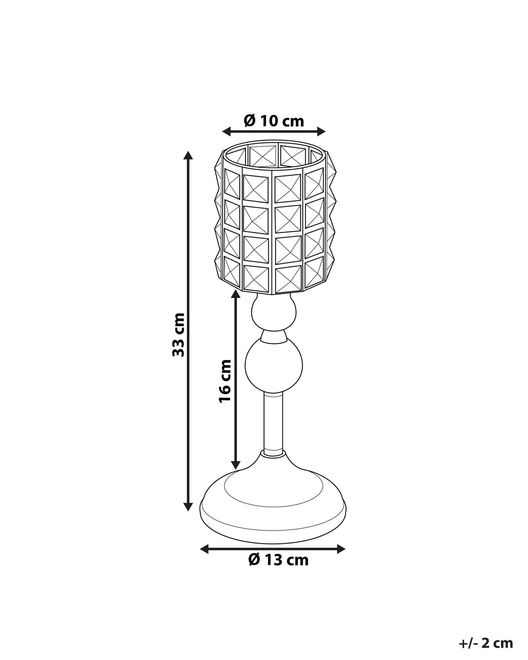 Candle Holder AVORD 33 cm Glass Silver_784405