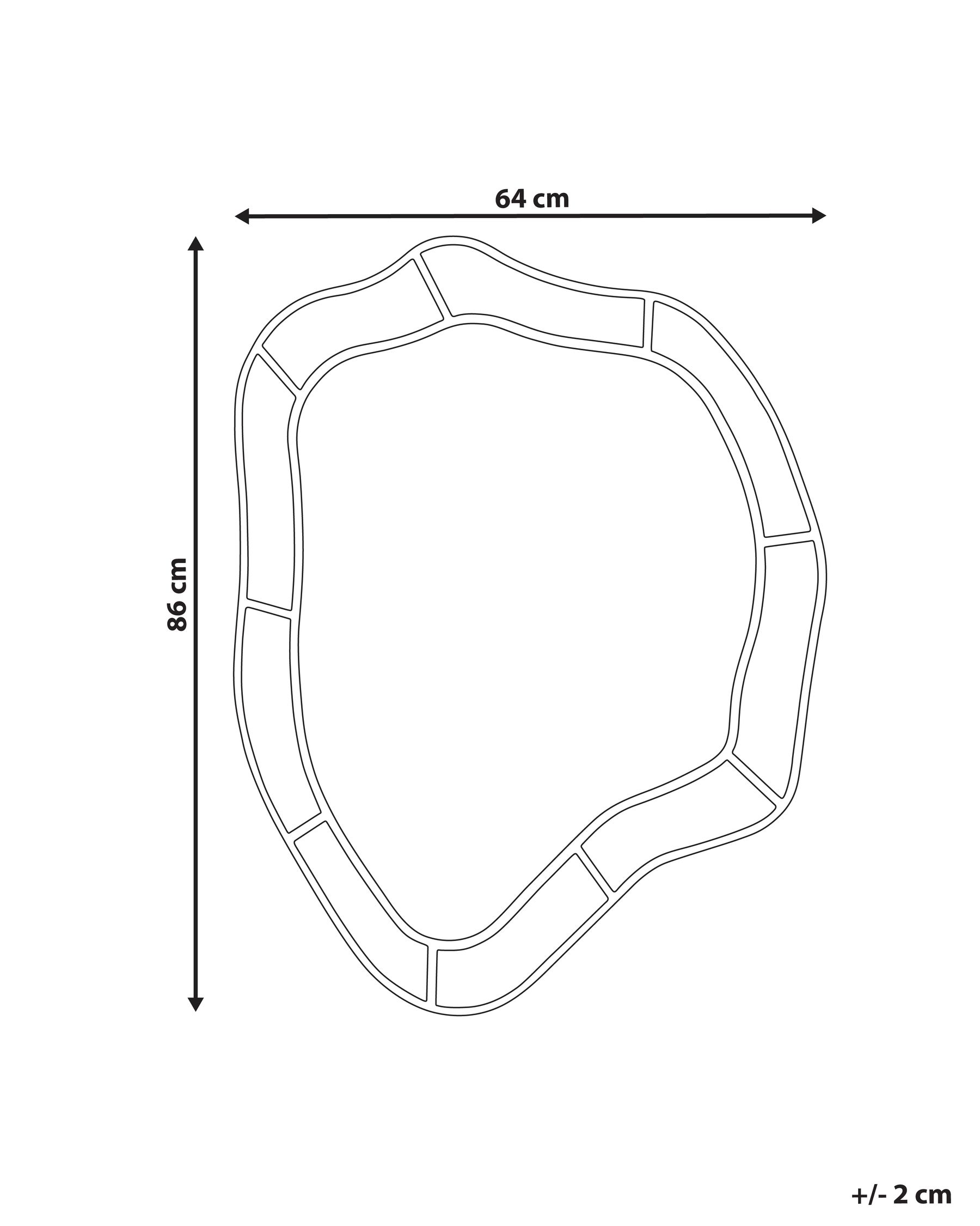 Seinäpeili LIVERDUN 64 cm 86 cm Vaaleansininen_953344
