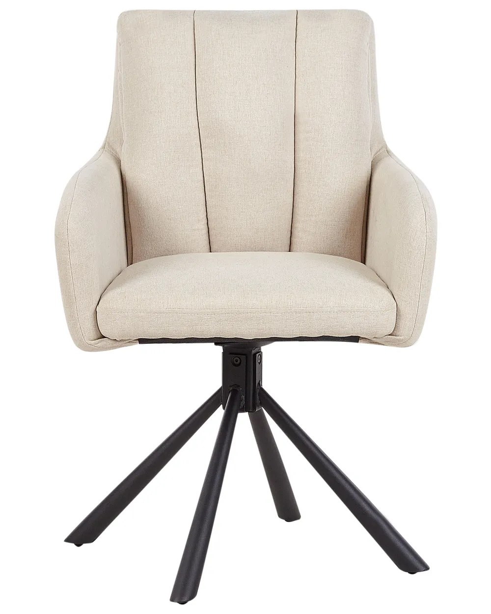Ruokatuolisetti 2 kpl pyörivä SARDOAL Kangas Vaaleanbeige_944929