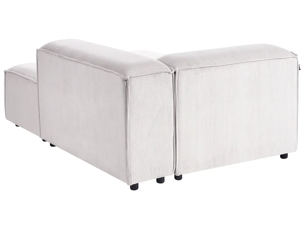 Left-Hand Chaise Longue ARDAL Corduroy Off-White_1008044