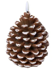 Set med 4 LED-ljus IVRESSE 15/12 cm Kotte Brun_1016088