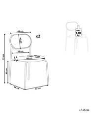 Set med 2 matstolar ADAVER Metall Svart_888081