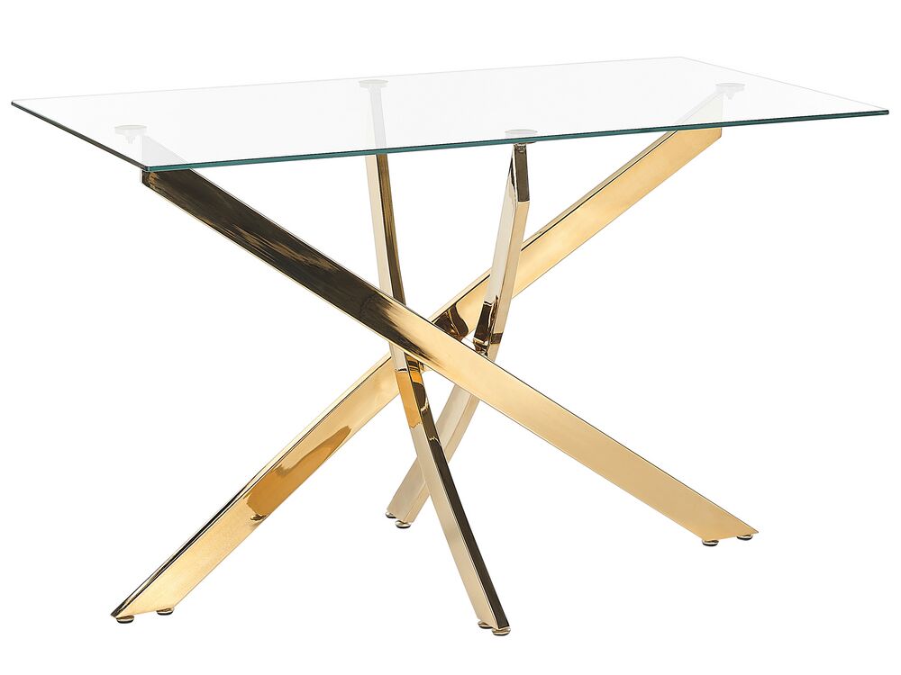 Spisebord MARAMO Gull 120 cm 70 cm Herdet glass