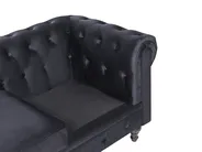 Sohvaryhmä 4-istuttava CHESTERFIELD Sametti Musta_707694