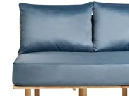 Sofa 2 Seater SALO with Tables Fabric Blue_932601