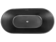 Kylpyamme vapaasti seisova GOCTA 169 x 80 cm Musta_879155