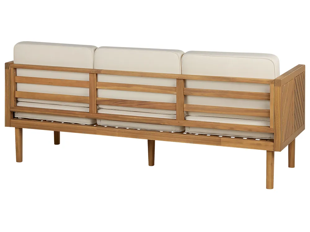 Garden Lounge Set with Table and Ottoman 6 Seater BARATTI Acacia Wood Brown_830569
