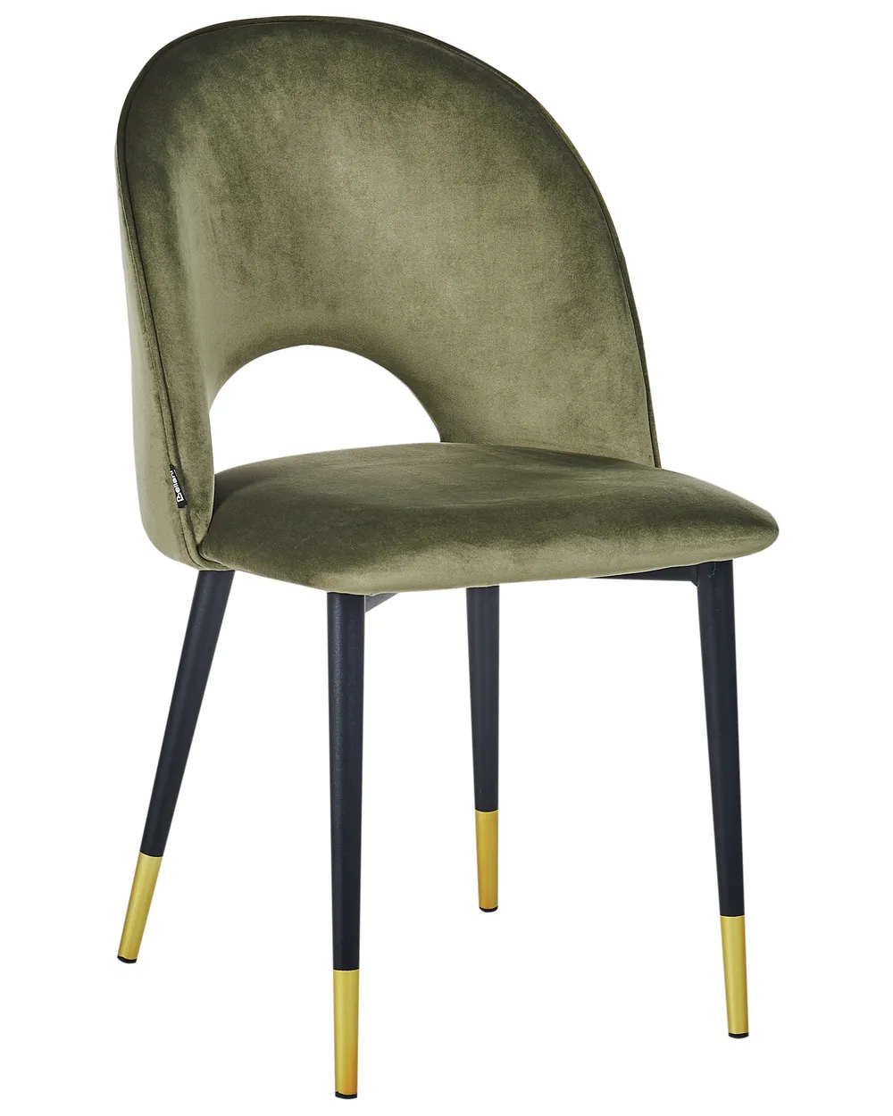 Set of 2 Dining Chairs MAGALIA Velvet Olive Green_895160