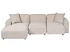 Modular Corner Sofa HEDE Fabric Light Beige Right Hand