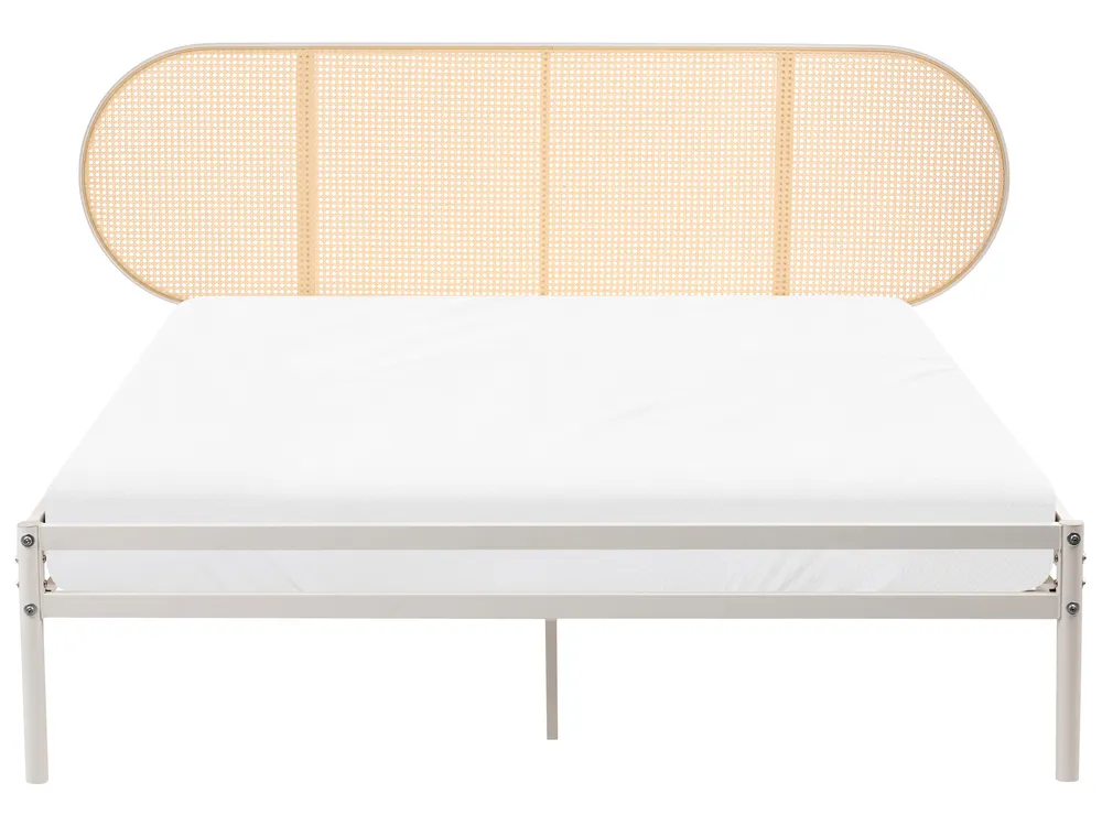 Säng med lamellram Konstrotting BOULIN 160 x 200 cm Beige_1116860