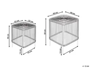 Set of 2 Coffee Tables CESENATICO Rattan Natural_873263