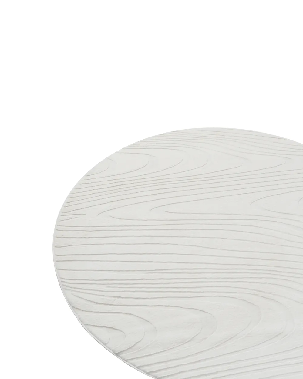 Faux Fur Rug ONTAKE Off-White ø 160 cm_1093224