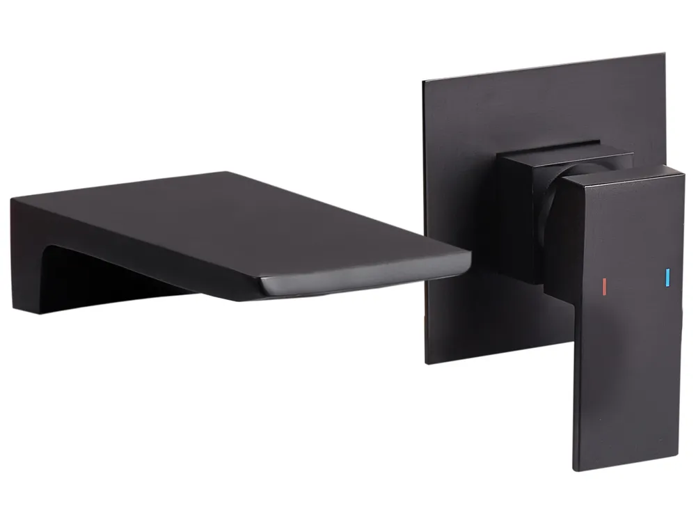 Wall Mounted Basin Mixer Tap KARUAY Brass Black