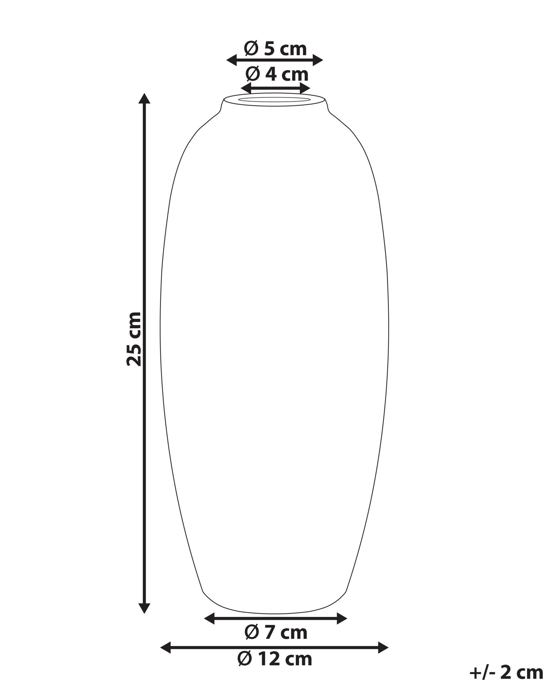 Blomvas MUTILENE 25 cm Stengods Vit_810767