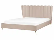 Bed Velvet MIRIBEL 160 x 200 cm (EU King Size) Taupe_870576