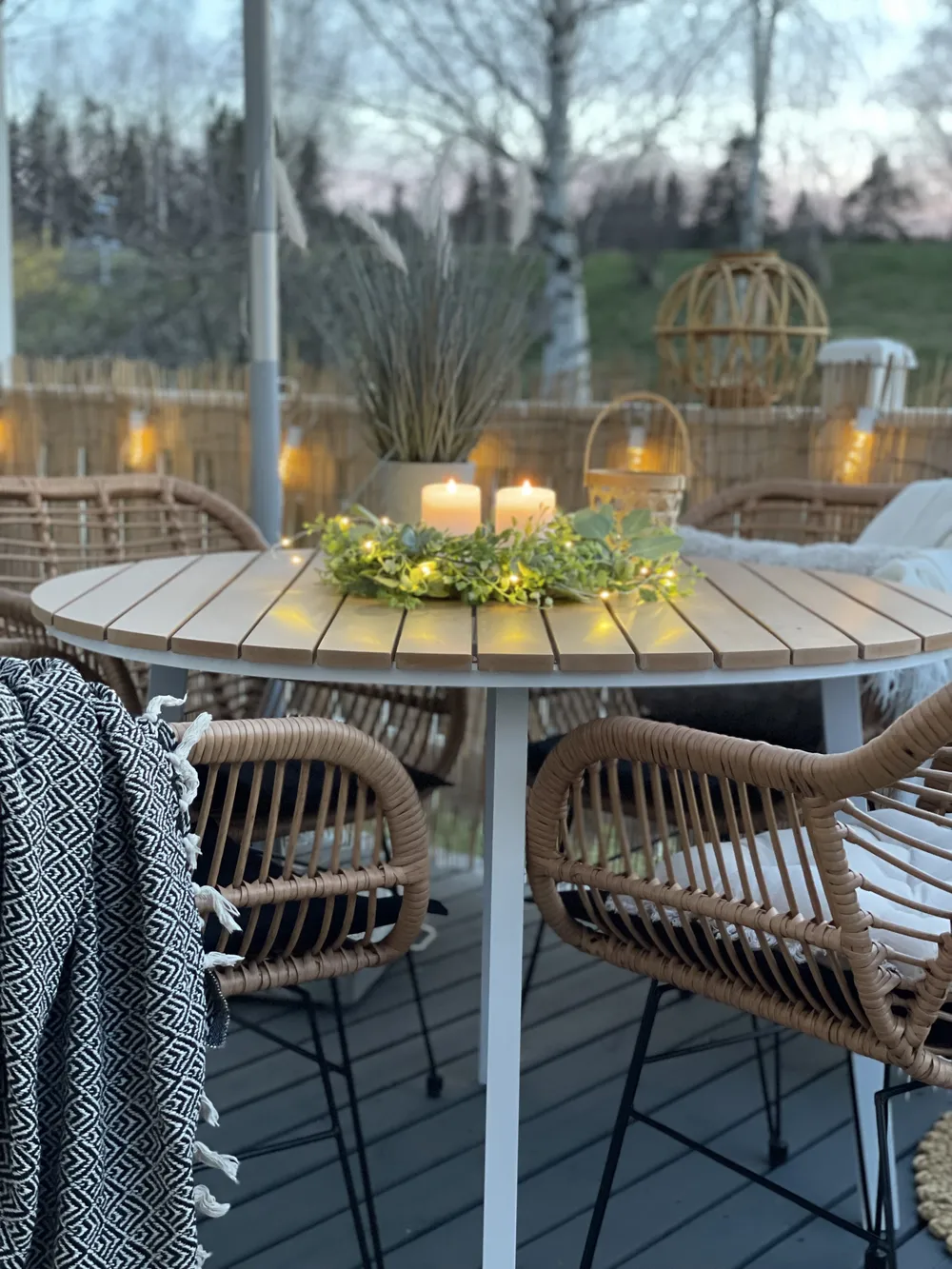 Garden Dining Table CAVOLI 105 cm 105 cm Brown_862761