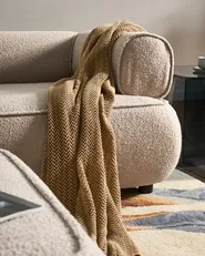 Soffa 3-sits SALLA med fotpall Bouclé Beige_1058106