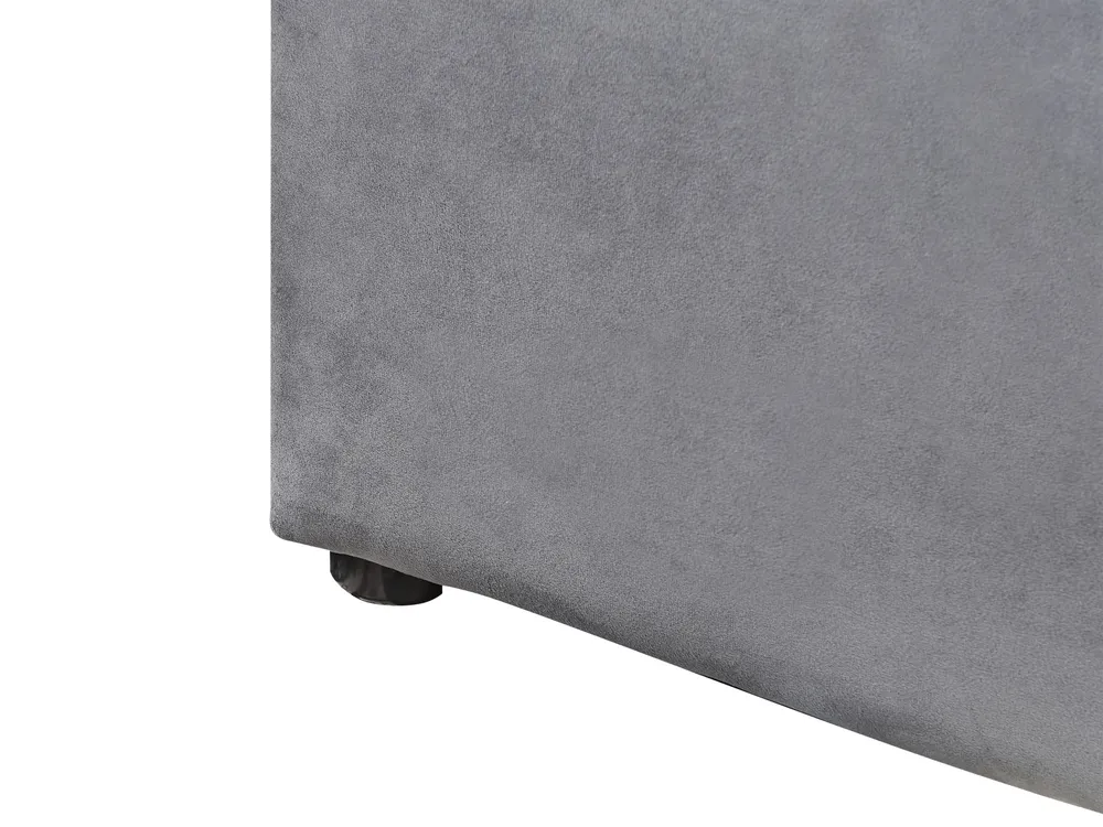 Ottoman Bed BOUSSE Velvet Dark Grey 180 x 200 cm (EU Super King)_862611