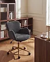 Desk Chair MISORELA Chenille Dark Grey
