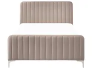 Sänky sametti LUNAN 120 x 200 cm Ruskeanharmaa_1025691