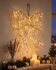 Joulukoriste LED-valo FILSO 56 cm Rusetti Kulta_1015407