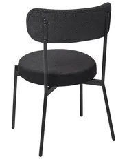 Set of 2 Dining Chairs ALLISON Boucle Black_929084