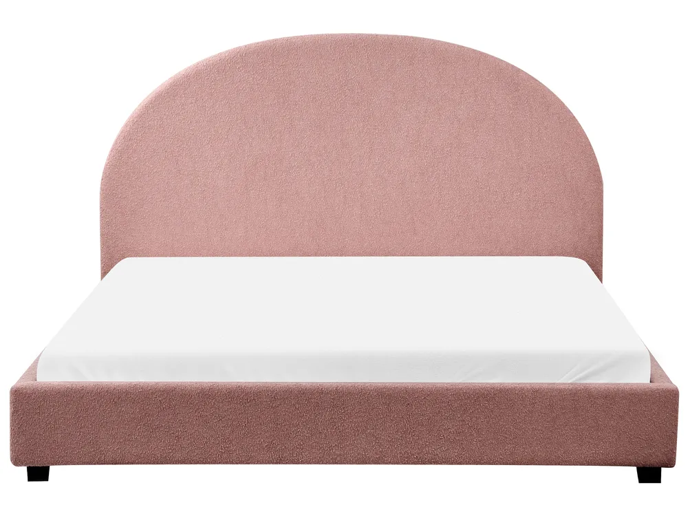Bed Boucle VAUCLUSE 160 x 200 cm (EU King Size) Pastel Pink_976908