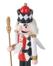 Set of 3 Figurines RICKLEAN 30 cm Nutcracker Red/ White_1027635