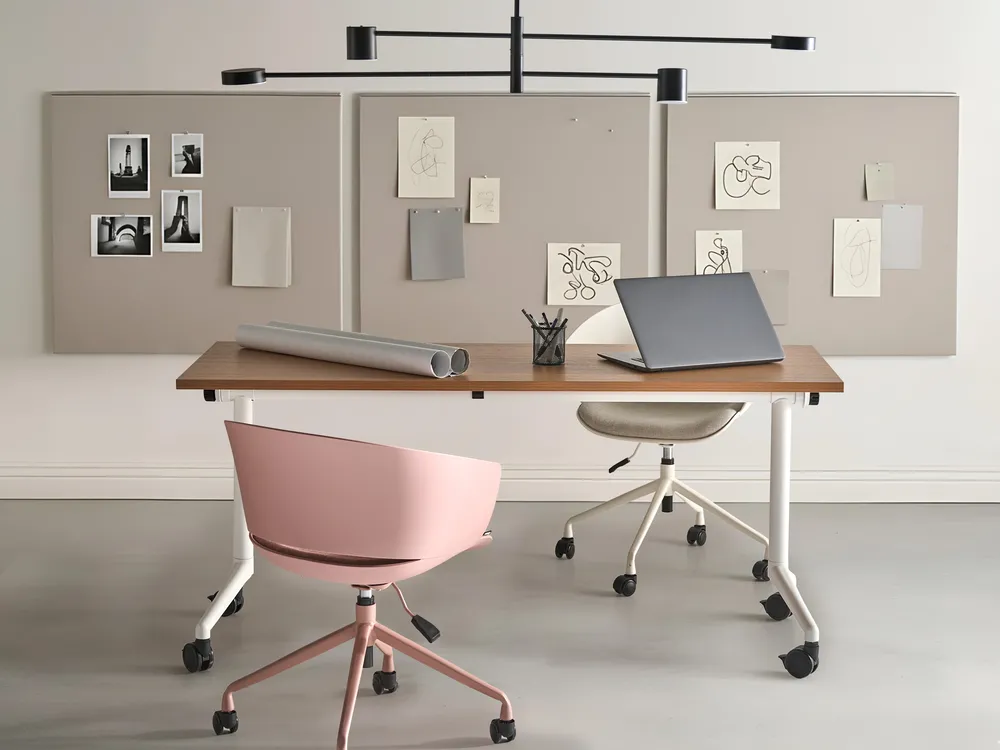 Foldable Office Desk CAVI 160 cm 60 cm Brown