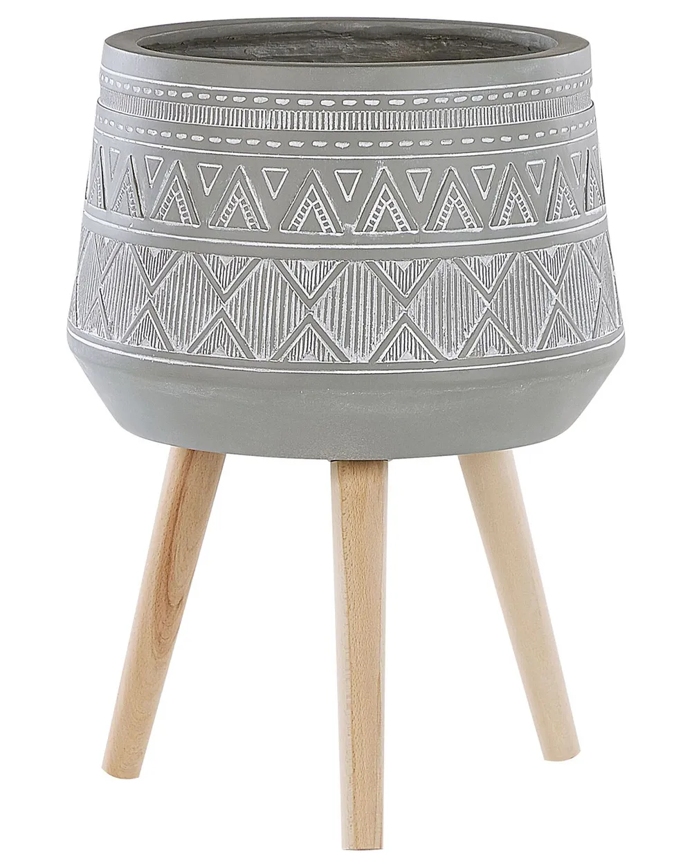 Elevated Plant Pot MALAKI 44 cm Light Grey