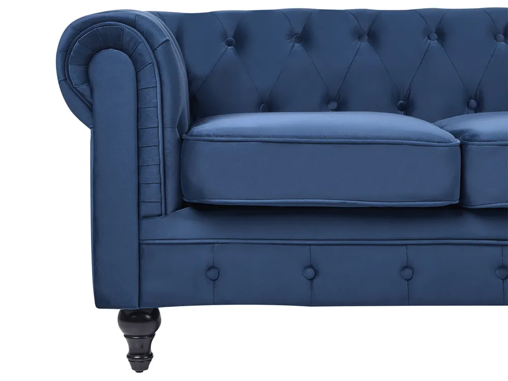 Sofa 3 Seater CHESTERFIELD Velvet Navy Blue_1042044