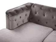 Corner Sofa 3 Seater FLEN Velvet Grey Right Hand_784553