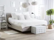 Adjustable Bed Fabric DUKE 160 x 200 cm (EU King Size) Beige_771740