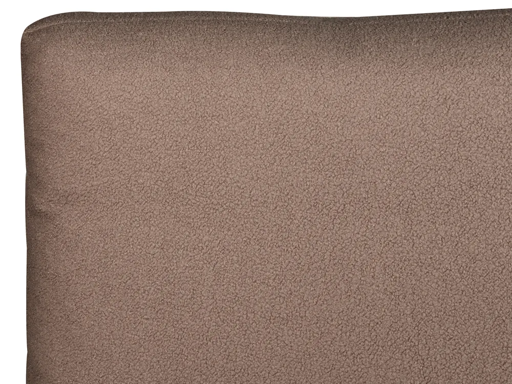 Säng med lamellram Bouclé MELLE 160 x 200 cm Brun_965708