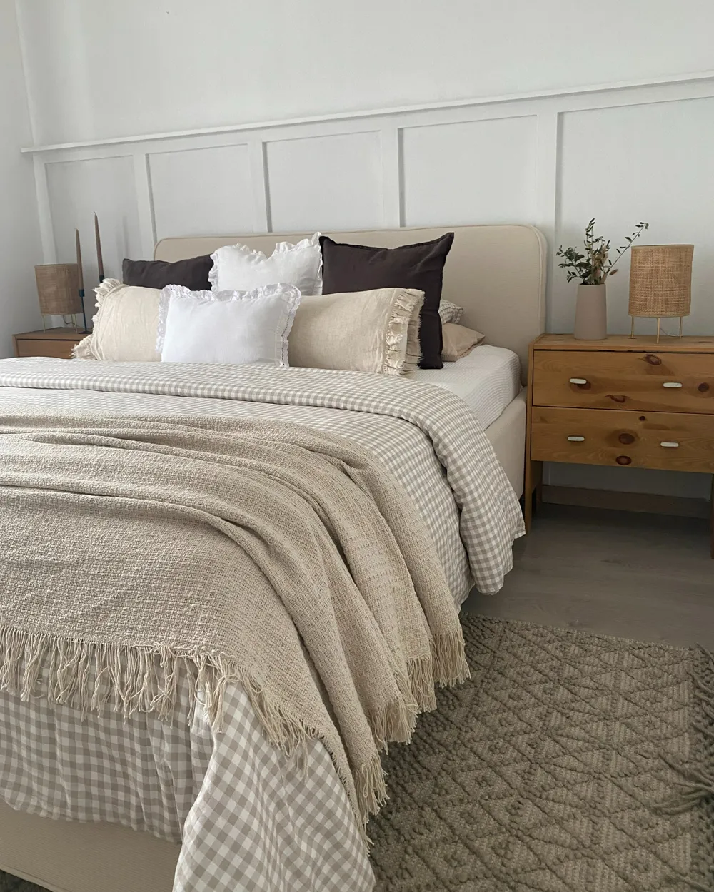 Bedspread YERBENT Cotton 220 x 240 cm Light Grey_983078