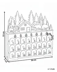 Julpynt LED HELIN 33 cm Adventskalender Ljusbrun_1017326