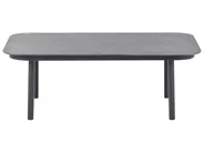 Garden Sofa with Table 4 Seater POLLINA Metal Black_1078921