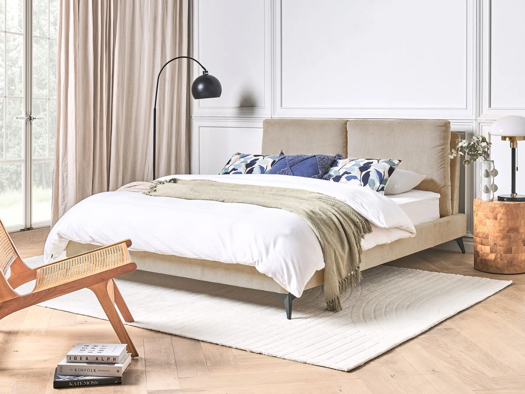 Säng med lamellram Manchester MELLE 160 x 200 cm Taupe_882228