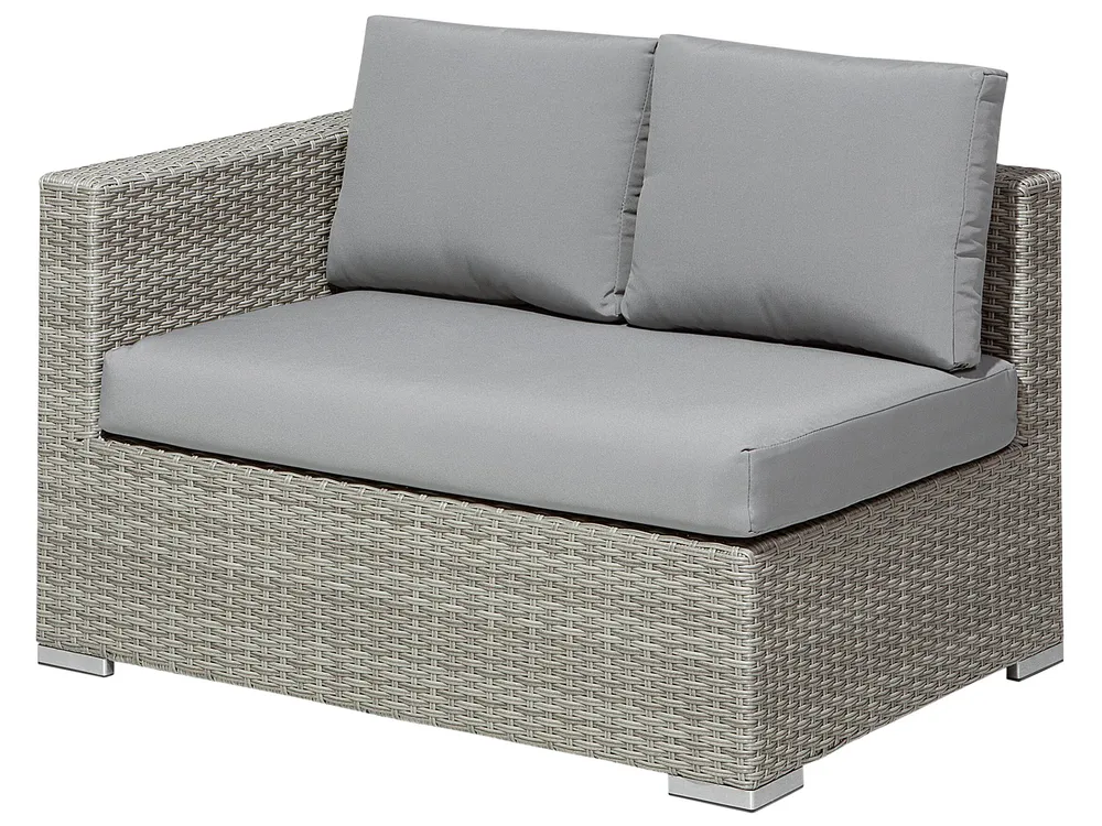 Garden Lounge Set with Table 8 Seater XXL Modular PE Rattan Grey Right Hand_796016