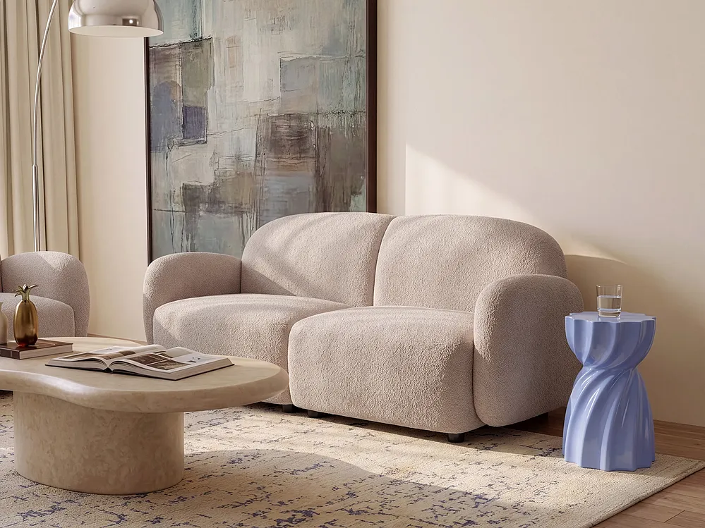 Sofa 3 Seater JULE Boucle Beige