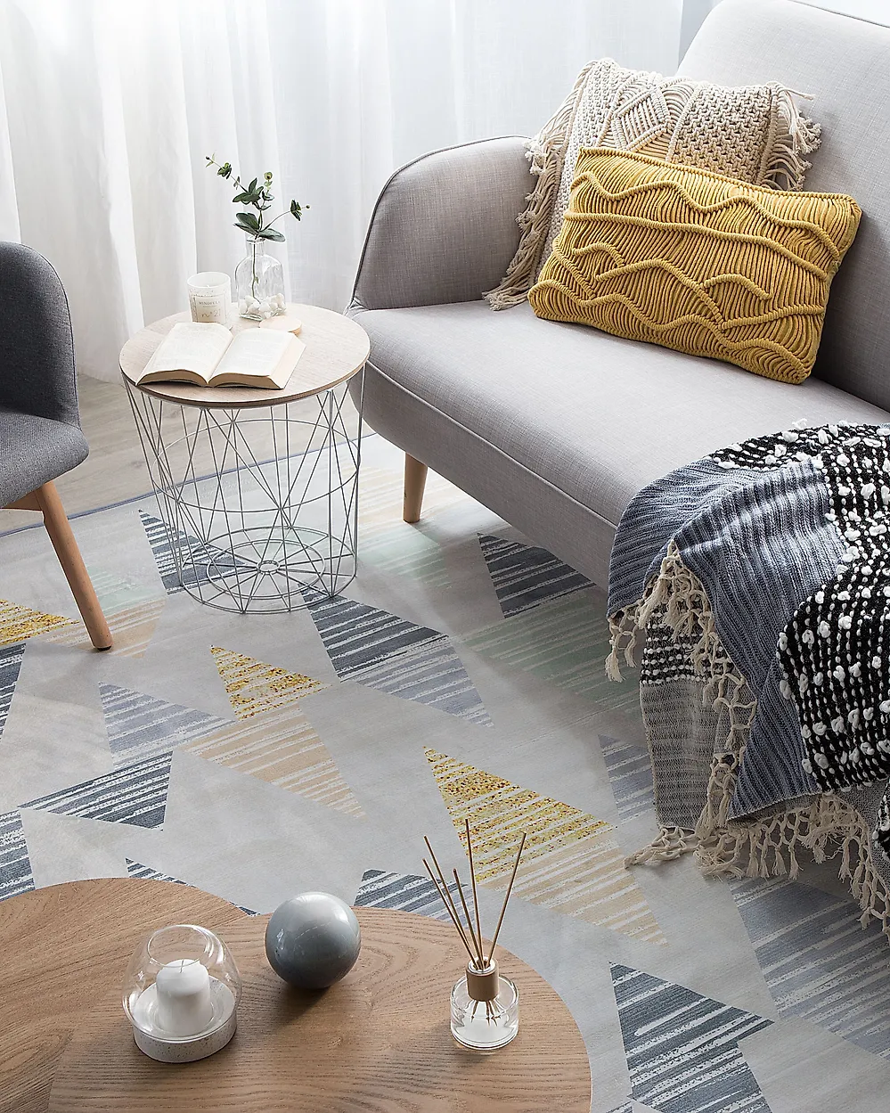 Rug YAYLA Grey 160 x 230 cm_1182903