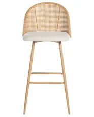 Set of 2 Bar Chairs CORNELL Metal Light Brown_951896
