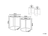 Set of 2 Side Tables TWINS Metal Black_814966