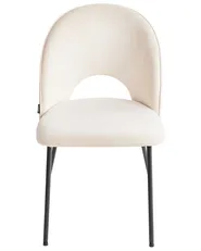 Set of 2 Dining Chairs COVELO Velvet Light Beige_860021